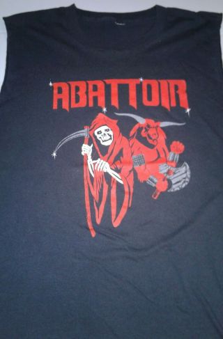 Abattoir t shirt Vintage 1985 Vicious Attack Tour 2 Sided Slayer Megadeth Sodom 3