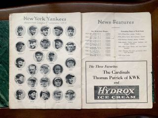 Vintage 1928 World Series Game Program Authentic 7