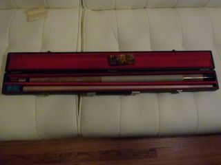 Vintage Mali Pool Cue,  58 ",  In Carrying Hard Case