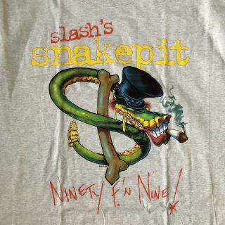 Vintage 90’s Slash’s Snakepit Tee XXL Athletic Gray VTG Guns N Roses Conart 5