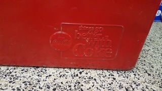 Vintage Coca Cola Metal Cooler Ice Chest Things Go Better With Coke 2