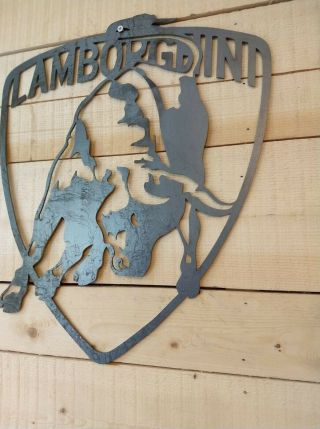 Premium Lamborghini Metal Wall Sign Handmade vintage Man Cave Car Garage Vintage 3