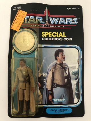 Vintage Star Wars Potf 92 Back Lando Calrissian (general Pilot) Unpunched Moc