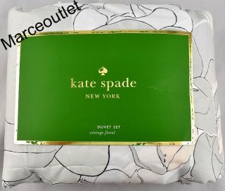 Kate Spade York Vintage Floral King Duvet Cover & Shams Set Pale Multi