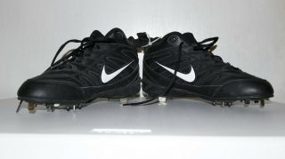 Nike Air Baseball Football Vintage Cleats 3/4 Blk/wt Athletic Sports Shoes 8.  5