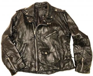 Mens Buffalo Motorcycle Jacket Navarre Leather Co.  Italian Stone,  Sz: Xl