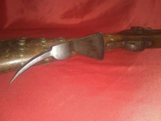 Rare 19th Century Native American Indian Forged Spike Axe War Tomahawk Weapon 2