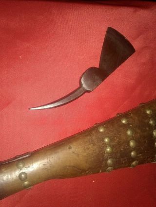 Rare 19th Century Native American Indian Forged Spike Axe War Tomahawk Weapon 3