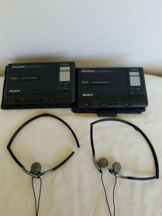 2 Sony Vintage Walkman Wm - Gx90 W/ Am - Fm Radio Parts