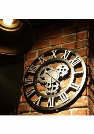 Vintage Wall Clock Rustic,  Handmade 3d Gear Clocks,  Retro Vintage Clock,  Modern