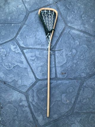 Vintage Patterson Wood Lacrosse Stick 43” Tuscarora Nation Antique Indian Made