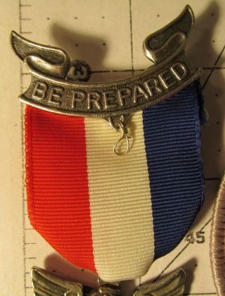 VINTAGE BSA Award Boy Scout Stange 6b Eagle Medal,  Case and Patch 6