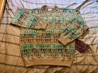 Vintage Coogi Australia Sweater Men’s Size Large 3d Textured Cotton Biggie Cosby