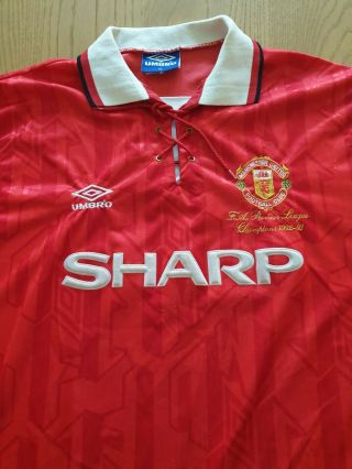 Vintage Umbro Special Edition Manchester United Shirt Xl 92/93