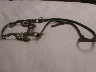 Vintage Silver.  Star Horse Bit And Headstall.