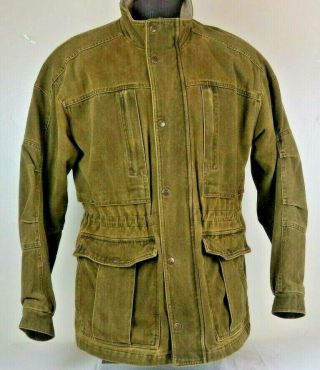The Territory Ahead Green Heavy Cotton Barn Coat Blanket Lined Jacket Men 