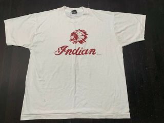 Vintage Indian Motorcycles T - Shirt 80s Shingler Vintage Racing Team 1984 Tee