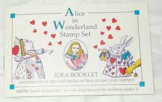 Alice in wonderland Inkadinkado rubber stamp set incomplete vintage foam mounts 3