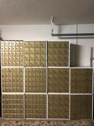 1980 Mail Boxes Bank Unit Rear Load Vintage Commercial Mailboxes Po Box Usps