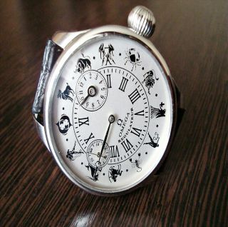 Omega Regulateur Signs Of The Zodiac Vintage Swiss Pocket Watch Movement 1925