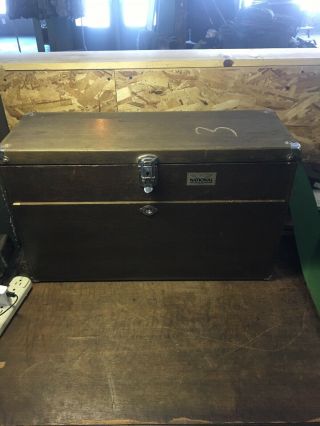 Vintage National Toolbox Gerstner & Sons Dayton Ohio Wooden Machinist Tool Box