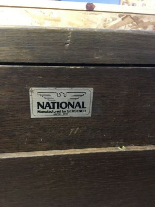 Vintage National Toolbox Gerstner & Sons Dayton Ohio Wooden Machinist Tool Box 2
