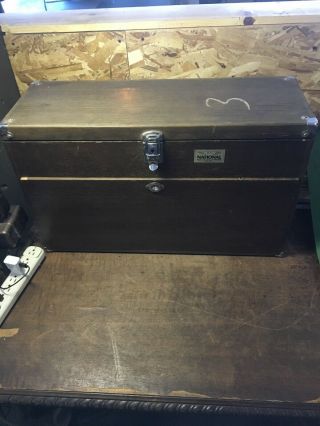 Vintage National Toolbox Gerstner & Sons Dayton Ohio Wooden Machinist Tool Box 4
