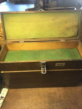 Vintage National Toolbox Gerstner & Sons Dayton Ohio Wooden Machinist Tool Box 5