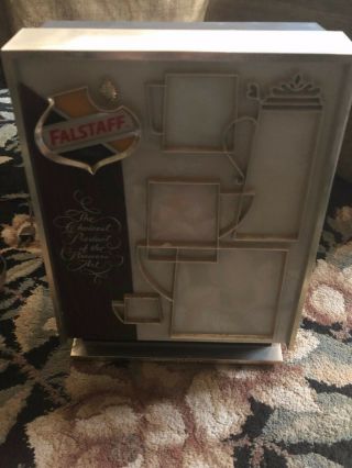 Vintage Falstaff Beer Multi Color Toasting Mugs Lighted Motion Sign Letter Board