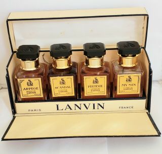 Vintage Extrait De Lanvin Parfums Mini Perfume Bottle Set