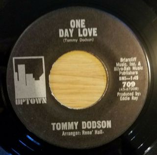 Rare Northern Soul Tommy Dodson,  One Day Love B/w Mind Reader Uptown 709