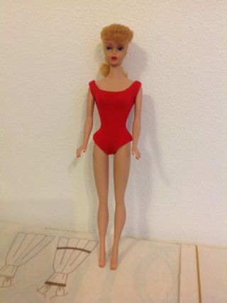 Vintage Blonde 6 Ponytail Barbie Doll