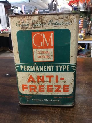Vintage Gm General Motors Antifreeze Can