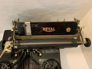 Vintage Royal Model 10 Typewriter With 4 Beveled Glass Sides Black 4