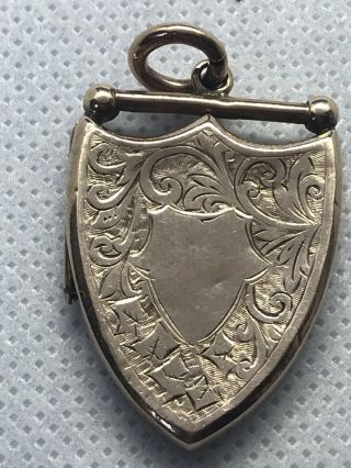 Hallmarked 9ct Gold Victorian (georgian Style) Shield Locket
