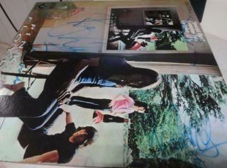 PINK FLOYD / VERY RARE HAND AUTOGRAPHED SIGNED BY MEMBERS 2LP PROG PSYCH EX, 10