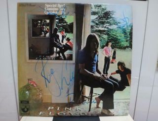 Pink Floyd / Very Rare Hand Autographed Signed By Members 2lp Prog Psych Ex,