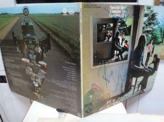 PINK FLOYD / VERY RARE HAND AUTOGRAPHED SIGNED BY MEMBERS 2LP PROG PSYCH EX, 9