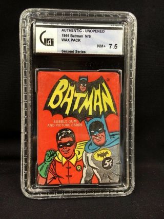1966 O - Pee - Chee (topps) Batman Wax Pack Rare - Graded Gai 7.  5 (nm, )