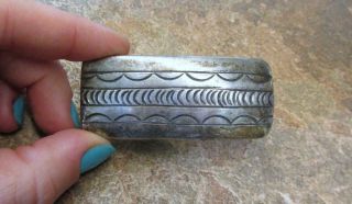 Vintage Sterling Silver Native American Belt Buckle 26.  0grams 11 - I5437