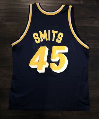 Rare VTG Champion NBA Indiana Pacers Rik Smits 45 Jersey Sz 48 XL 2