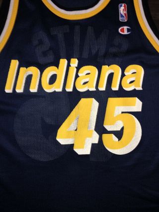 Rare VTG Champion NBA Indiana Pacers Rik Smits 45 Jersey Sz 48 XL 3
