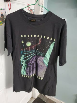 Rare Vintage Soundgarden Superunknown 1994 L T - Shirt W/ Flaw Rock Tee 90 