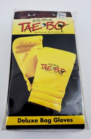 Vintage Rare Billy Blanks Tae - Bo Yellow Deluxe Bag Glove Elasticized Wrist
