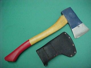 Vintage Hults Bruk Agdor Sweden Swedish Axe Ax Hatchet with Leather Sheath 5