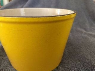 Le Creuset Yellow Saucepan Small Pot w/ Lid France FB Vintage 7