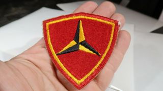 Wwii Us Marine Corps Usmc 3rd Division Cut Edge Patch