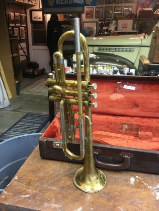 Vintage Buescher Trumpet With Case And Mouthpiece