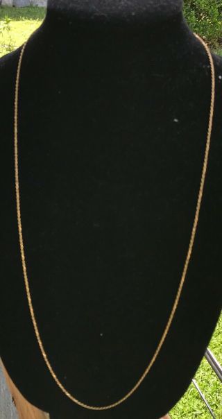 Vintage 14k Yellow Gold Chain Rope Necklace 30” - 6 G - Marked AD 2