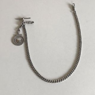 Antique Solid Silver Albert Pocket Watch Chain Birmingham 1926 Hallmarked